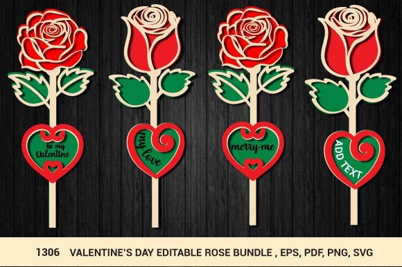 Rosa De San Valentin Texto Editable 2 Creativo Digital